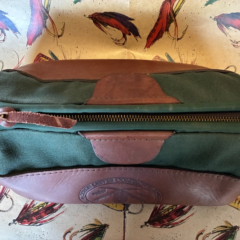 Vintage Orvis canvas and leather toiletry bag - Picture 3 of 11